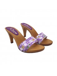 PURPLE CLOGS SPRING STYLE HEEL 9