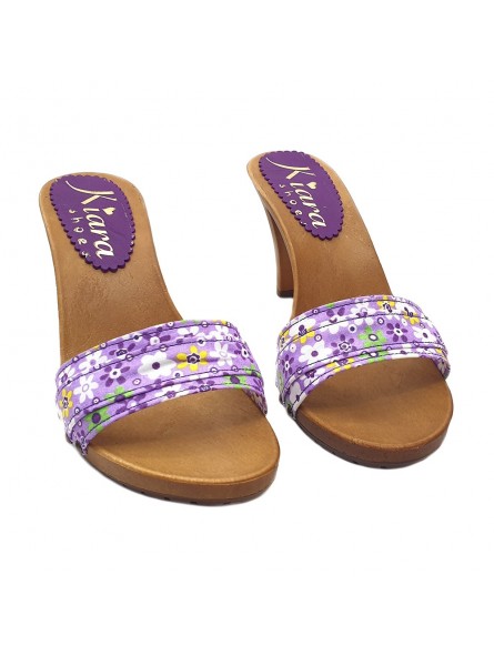 PURPLE CLOGS SPRING STYLE HEEL 9 PURPLE CLOGS SPRING STYLE HEEL 9