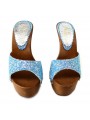 ZUECOS CON BRILLO AZUL TACON 13