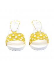 SABOTS AVEC BANDE JAUNE A POIS