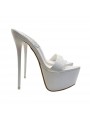 HIGH STILETTO IN WHITE PATENT LEATHER HEEL 17