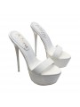 SABOT BLANC EN CUIR VERNI SEXY TALON 17.5 N. JUSQU'À 44