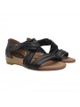 SCHWARZE SANDALEN MIT SEILABSATZ