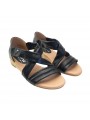 SCHWARZE SANDALEN MIT SEILABSATZ