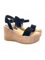 LADY WEDGE IN SUEDE WITH ANKLE STRAP