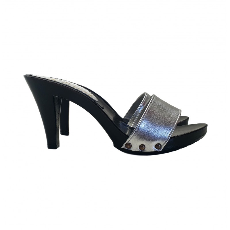 TOTAL BLACK LACQUERED MULE | HEEL 9