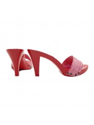 ROTE HOLZSCHUHE PIN-UP STIL