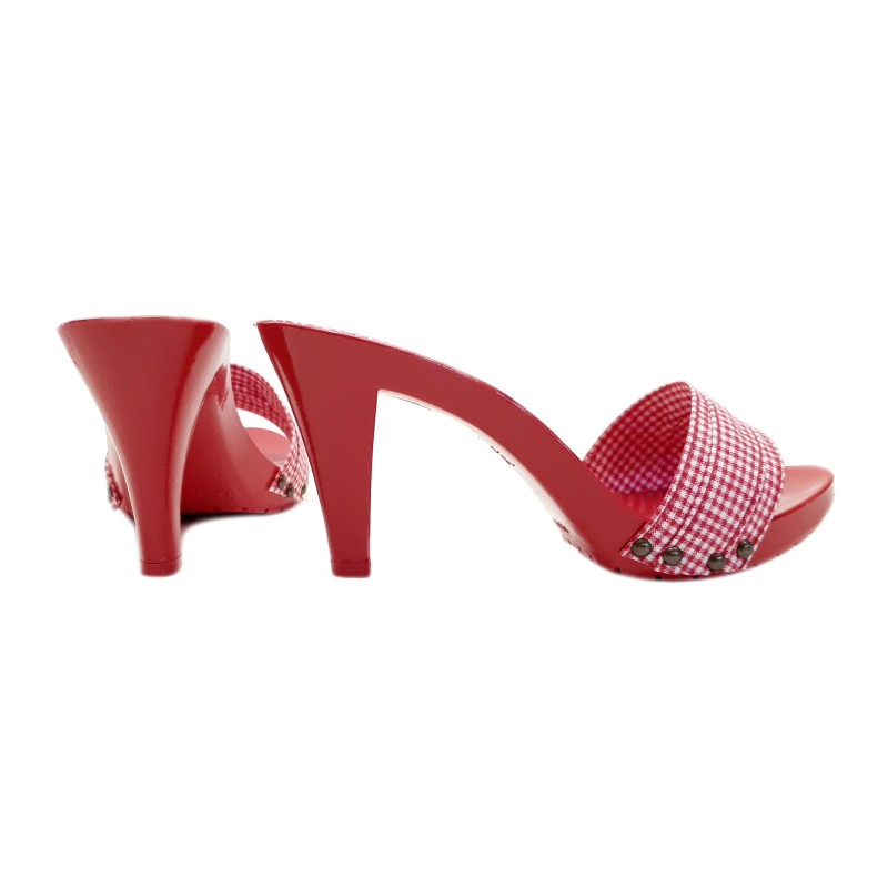 ROTE HOLZSCHUHE PIN-UP STIL