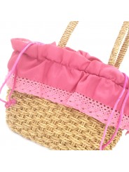 BOLSO PAJA COLOR FUCSIA