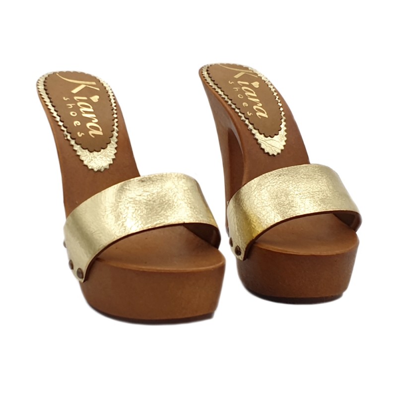 GOLDEN CLOGS AUS LEDER GOLDEN CLOGS AUS LEDER