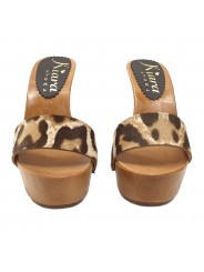 CLOGS LÉOPARD TALON 13 CM