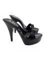 SABOT DE CUIR NOIR TALON 13