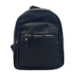 MOCHILA PIEL SINTÉTICA NEGRO UNISEX