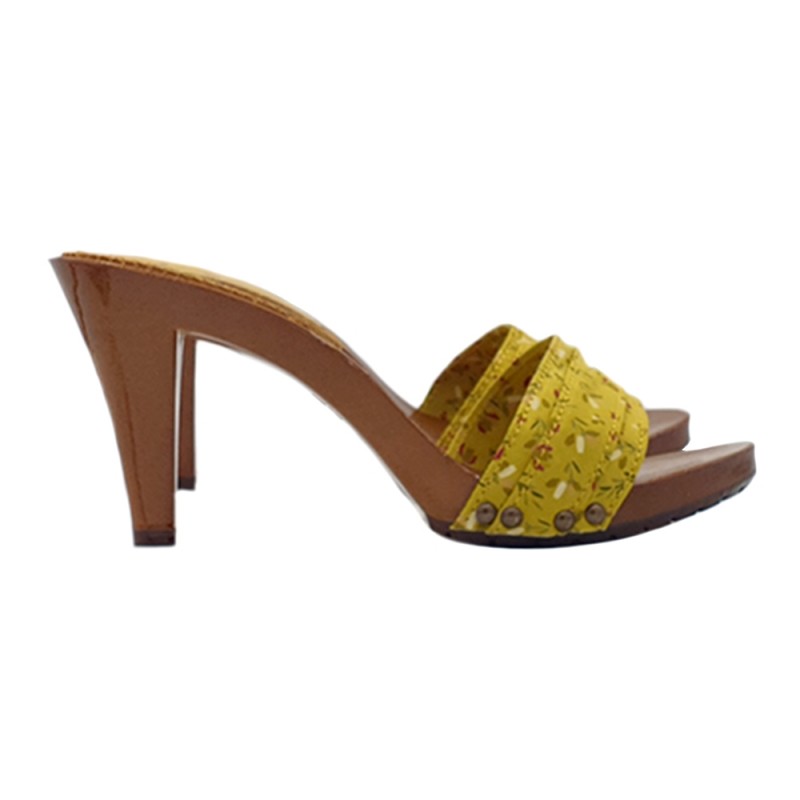 SABOTS PRINTEMPS JAUNE TALON 9