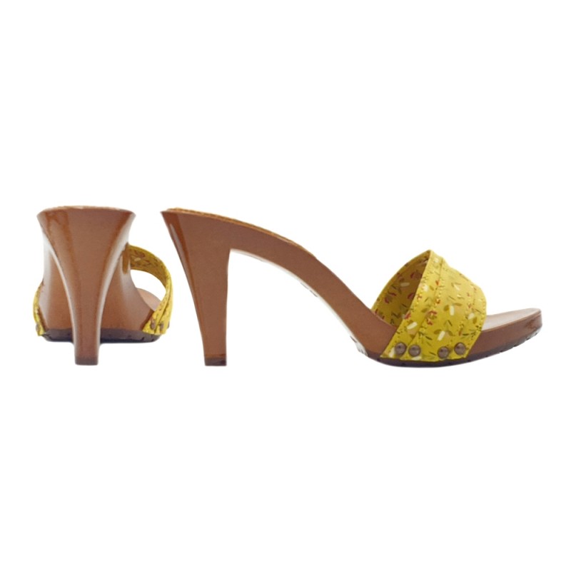 SABOTS PRINTEMPS JAUNE TALON 9