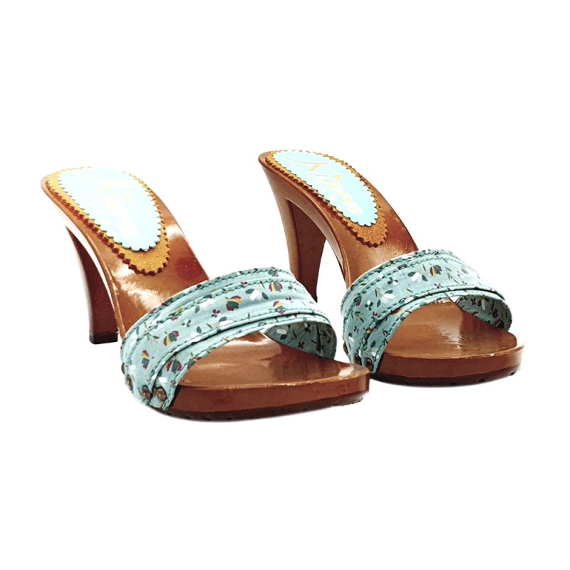 SABOTS PRINTEMPS TURQUOISE TALON 9