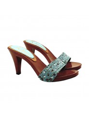 SABOTS PRINTEMPS TURQUOISE TALON 9