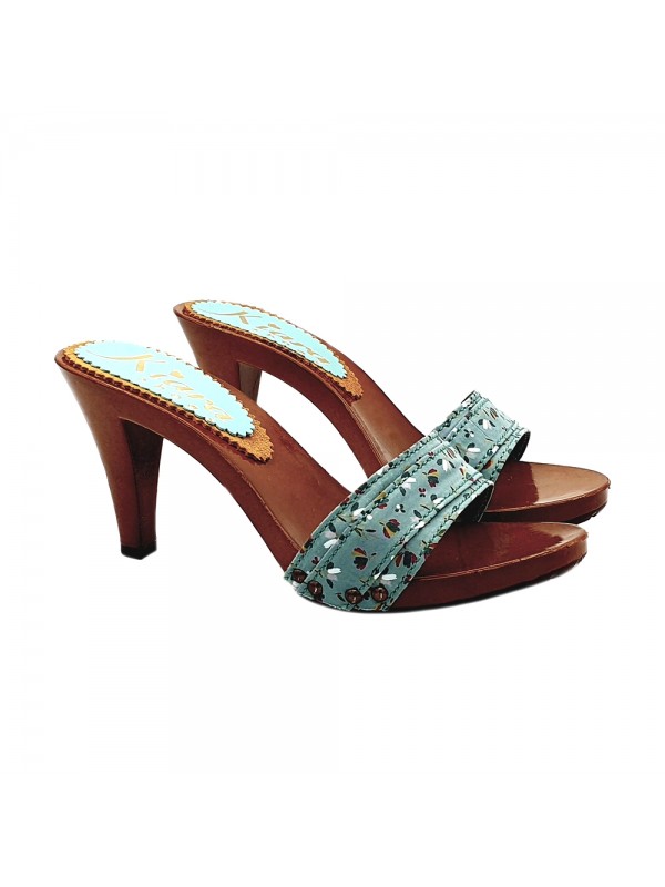 SABOTS PRINTEMPS TURQUOISE TALON 9