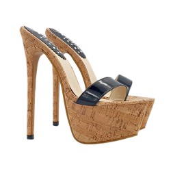 HIGH STILETTO IN CORK HEEL 17