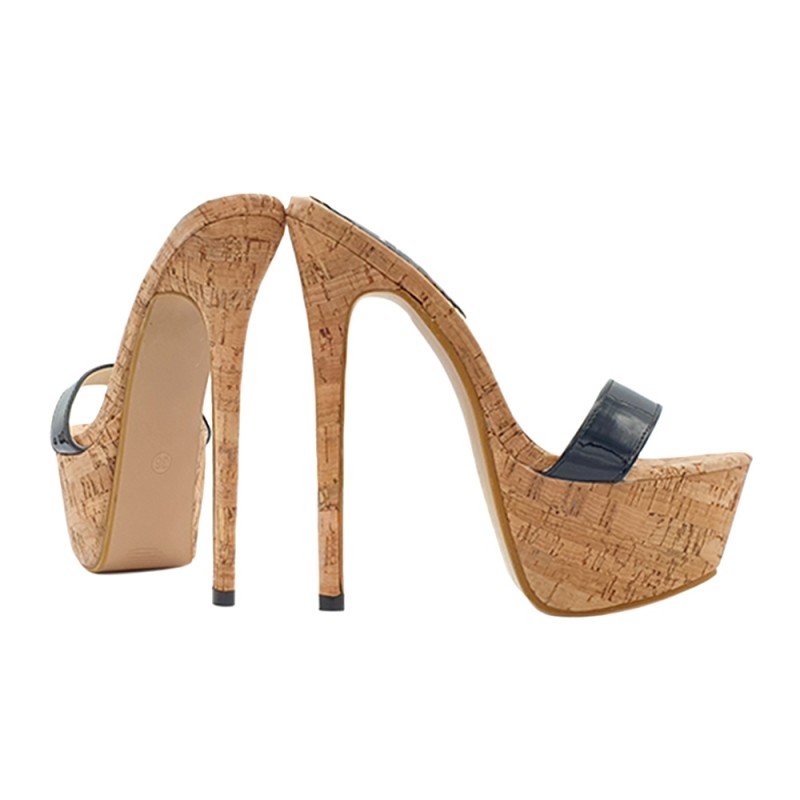 HIGH STILETTO IN CORK HEEL 17