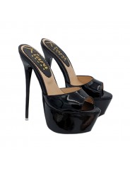 BLACK HIGH STILETTO SEXY SIZE UP TO 44