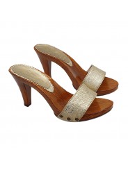 HOLZSCHUHE GOLDEN ABSATZ 9