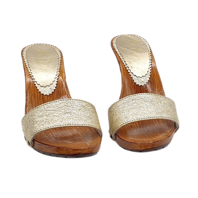 HOLZSCHUHE GOLDEN ABSATZ 9