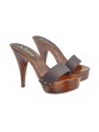 MULE DE CUIR MARRON