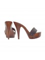 MULE DE CUIR MARRON