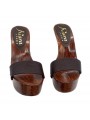 MULE DE CUIR MARRON