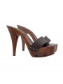 MULE DE CUIR MARRON