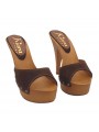 ZUECOS DE TACON ALTO GAMUZA  MARRON - K93001 CAM MARRONE