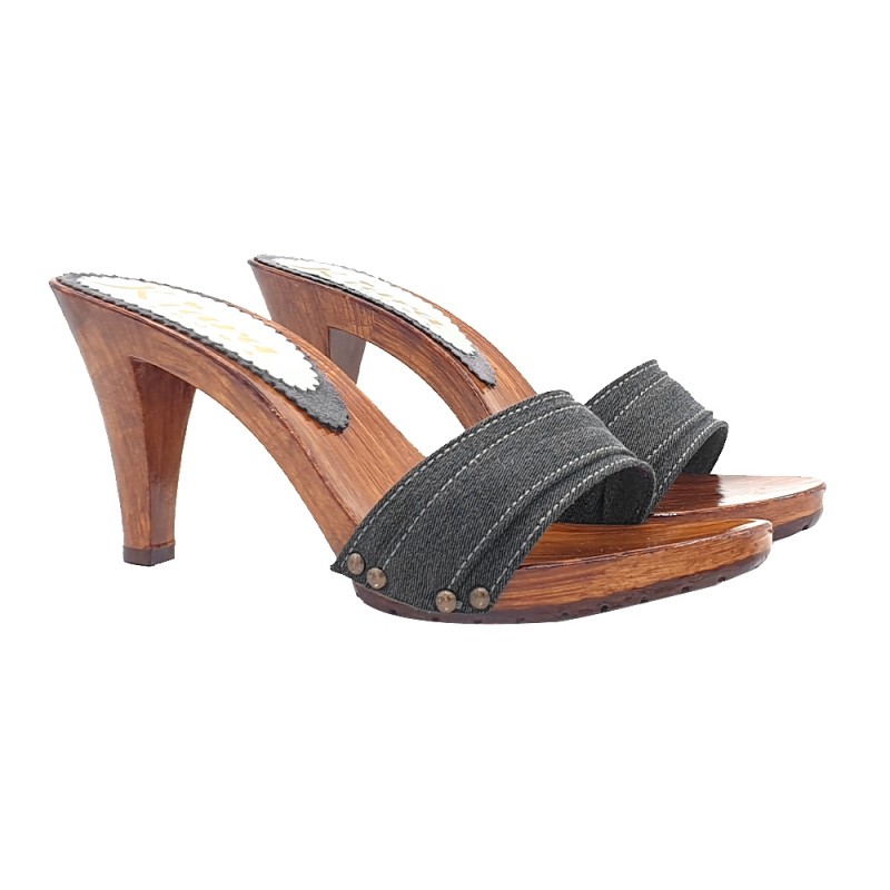 SABOTS AVEC DOUBLE BANDE GRIS SABOTS AVEC DOUBLE BANDE GRIS