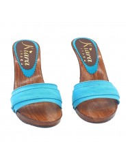 SABOTS FEMME TURQUOISE TALON CONFORTABLE