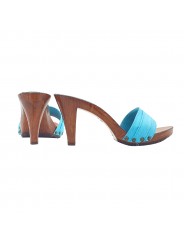 SABOTS FEMME TURQUOISE TALON CONFORTABLE