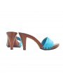 SABOTS FEMME TURQUOISE TALON CONFORTABLE