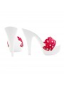 CLOGS MIT ROTEM POLKA-PUNKTBAND UND ABSATZ 13