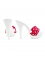 CLOGS WITH RED POLKA DOT BAND AND HEEL 13