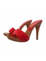 CLOGS ROT AUS SAMT ABSATZ 12