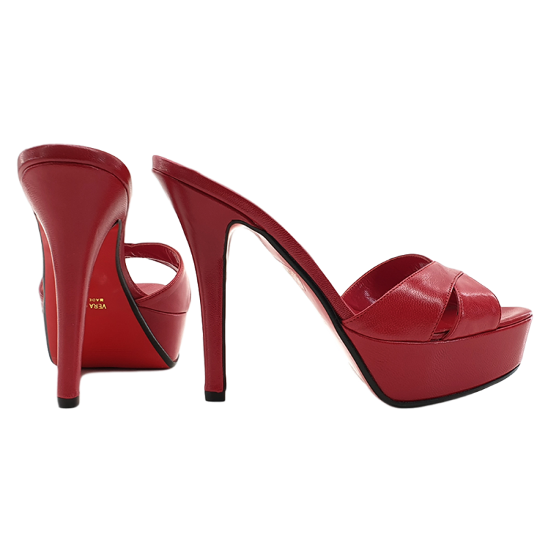 ROT SANDALEN AUS ECHTEM LEDER GR. BIS ZU 42