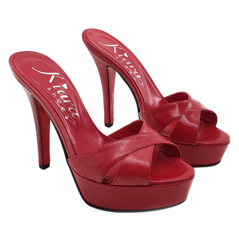 ROT SANDALEN AUS ECHTEM LEDER GR. BIS ZU 42