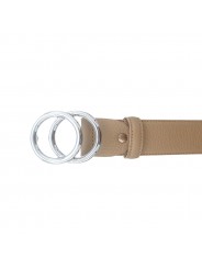 CEINTURE BEIGE EN CUIR DE 70 À 85 CM