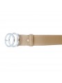 CEINTURE BEIGE EN CUIR DE 70 À 85 CM