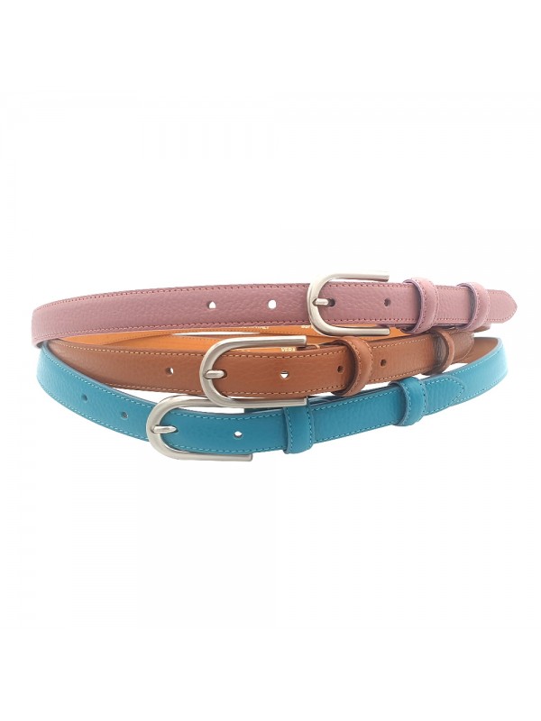 CEINTURE EN CUIR AVEC BOUCLE DE DIFFÉRENTES COULEURS