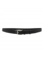 CINTURA UNISEX IN PELLE CON FIBBIA MARRONE/NERA