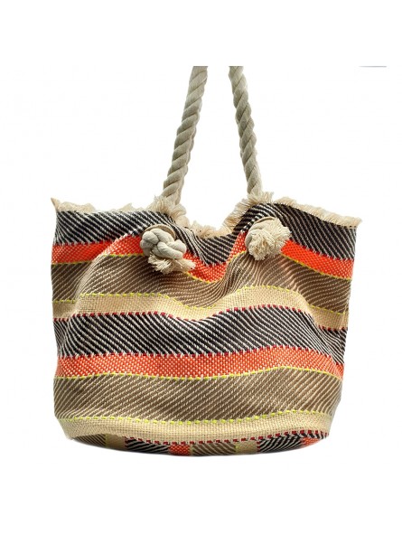 Borsa da donna in tela con tracolla - shopping bag