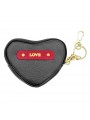 CUSTOMIZED BLACK HEART COIN PURSE WITH KEYRING