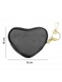 CUSTOMIZED BLACK HEART COIN PURSE WITH KEYRING
