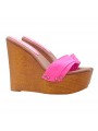 WEDGE CLOGS FUCSIA