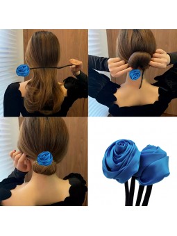 FLOWER WRAP CHIGNON BLUE...